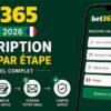 image montrant processus d'inscription sur bet365 france
