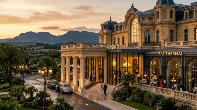 Grand Casino building in Gréoux-les-Bains French thermal spa town