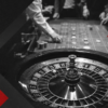 image qui montre les joueurs de roulette avec bras des joueurs sur le tapis de roulette