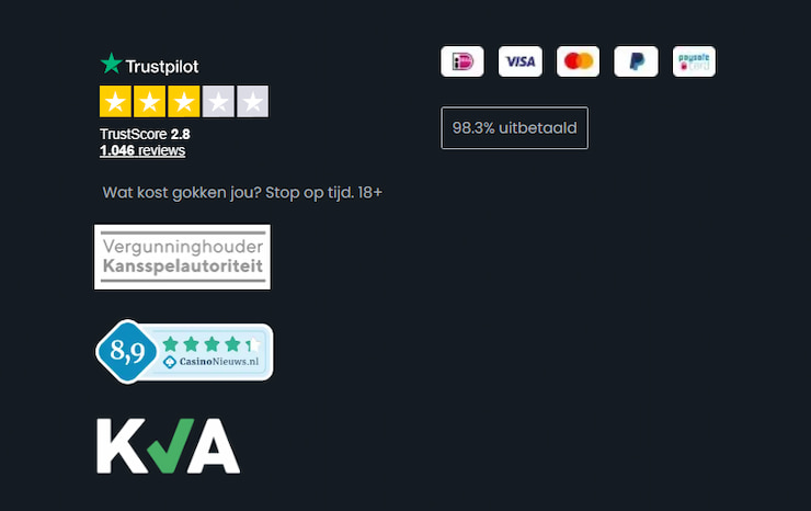 Betrouwbare betaalmethoden bij Casino 777