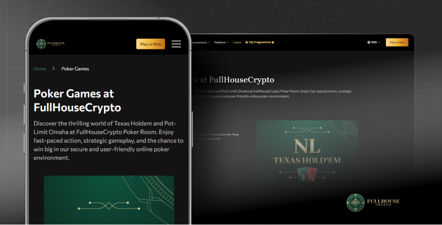 Poker online spelen en VIP member worden bij Full House Crypto
