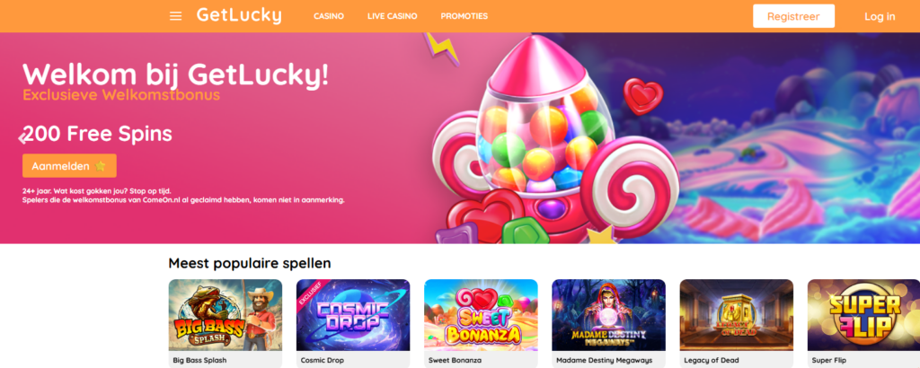 GetLucky ideal casino Welkomstbonus