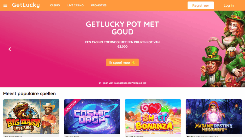 GetLucky - Online casino snelle uitbetaling Nederland prijzenpotten