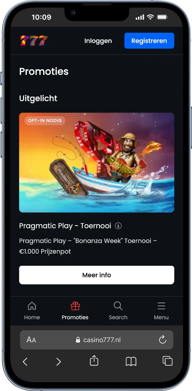 mobiel screenshot casino 777 startpagina
