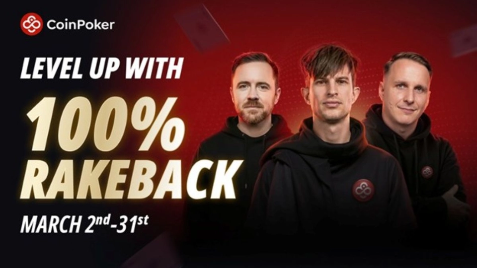 CoinPoker kombinerar plattformslyft med 100% rakeback i mars