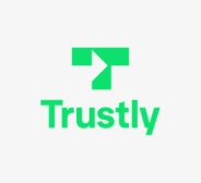 Trustly loggan med grå bakgrund