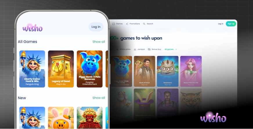 Wisho Casino från mobil och dator