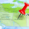 Nål markerar Alberta på en karta över Kanada inför reglerad iGaming-marknad