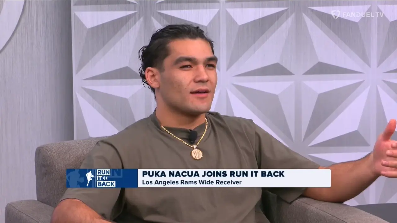 Puka Nacua under en intervju med FanDuel TV.