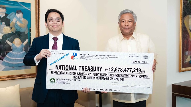 PAGCOR turns over PHP 12.67bn to the National Treasury