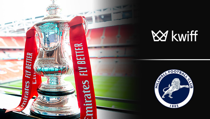 Kwiff named sleeve sponsor for Millwall Football Club’s FA Cup tie this weekend