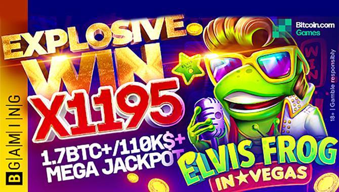Elvis Frog Mega Jackpot: lucky player grabs $110K in BTC in BGaming’s hit slot