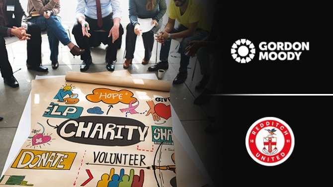Redditch United signs Gordon Moody as official charity partner for 2025/26 season