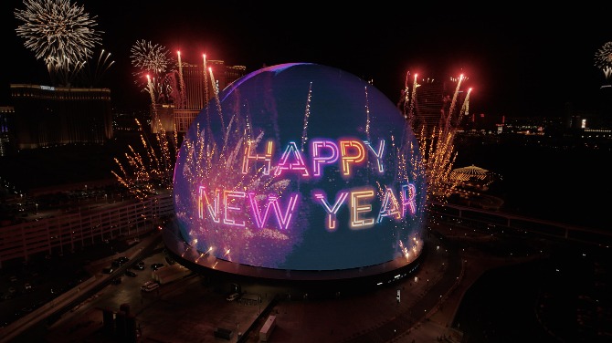 Las Vegas welcomes 2025 with ‘America’s Party’ fireworks and Sphere countdown  