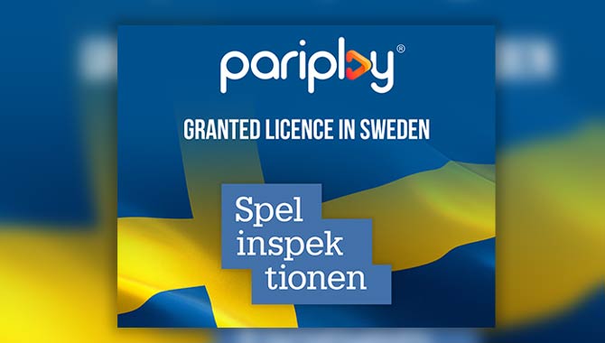 Pariplay gains supplier licence from Swedish Gambling Authority