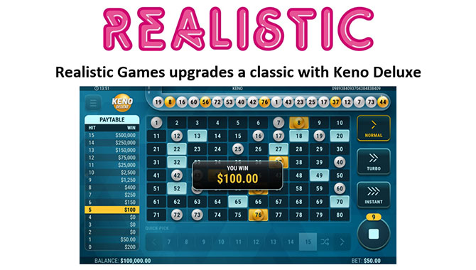 Realistic Games upgrades a classic with Keno Deluxe