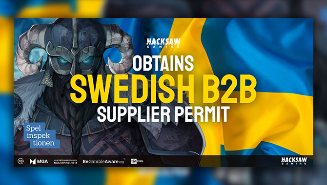 Hacksaw Gaming receives Swedish B2B Gaming Licence