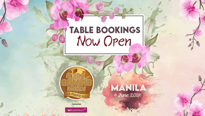 Table bookings now open for the Global Gaming Awards Asia-Pacific 2024
