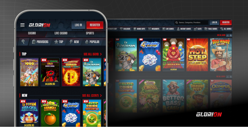 Image showing Glorion casino interface