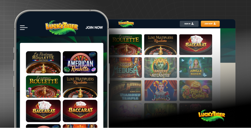 Lucky Tiger Casino Homepage