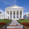 The Virginia State Capitol building in Richmond, Virginia.