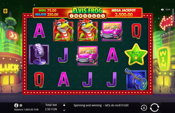 Elvis Frog in Vegas Slot