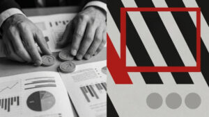 Hands placing arrow tokens on financial charts representing prediction market trends