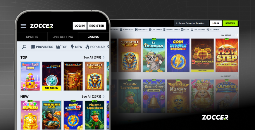 Image showing Zoccer casino interface