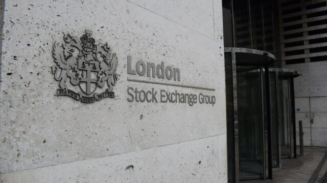 London Stock Exchange Group sign outside its headquarters in London