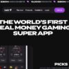 Screenshot of Betr’s homepage promoting its real money gaming super app and prediction markets expansion