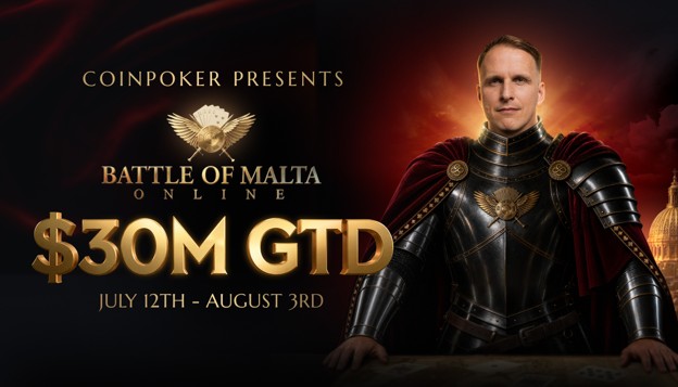 CoinPoker Unveils Record $30M Guaranteed Battle of Malta Online Series