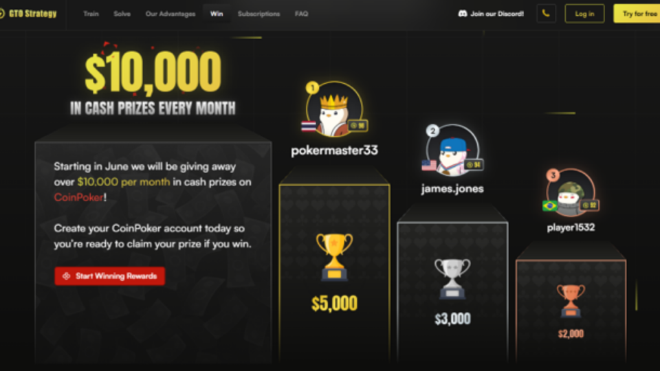 GTO Strategy Launches Poker Training Platform Combining Solvers, AI and Competitive Play
