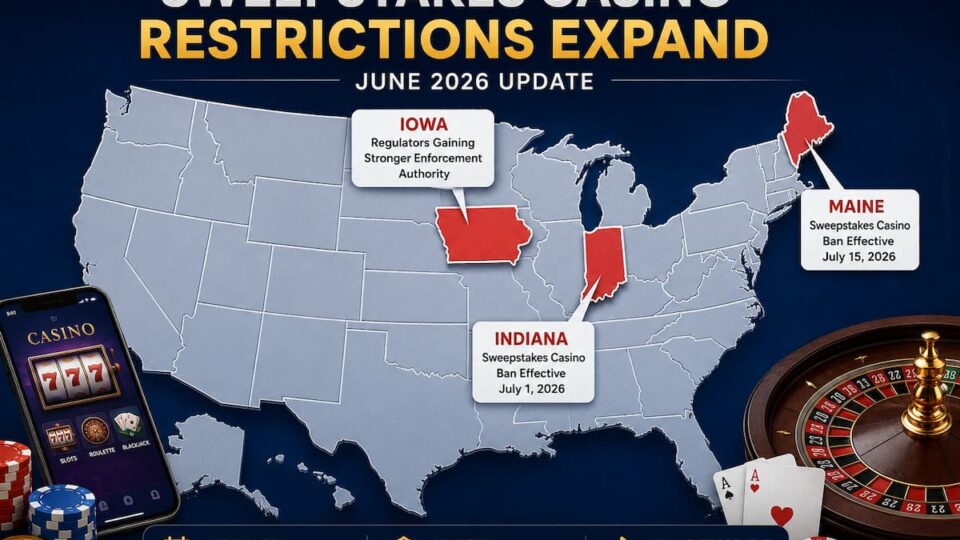 Sweepstakes Casino Monthly Update June 2026: Operators Exit Indiana Ahead of Ban