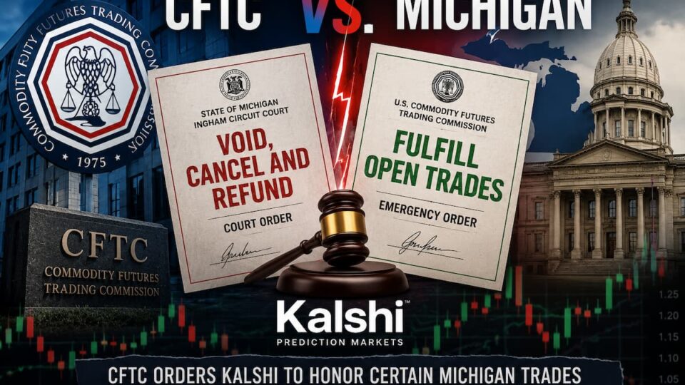 CFTC Orders Kalshi to Honor Michigan Trades, Escalating Fight With States Over Prediction Markets