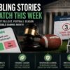 A raphic showing a courthouse, gavel, Kalshi prediction market, football and Sept. 3 Supreme Court deadline calendar.